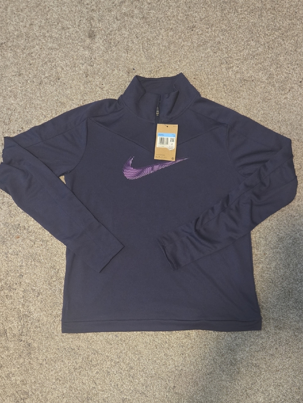Nike Purple/Navy Dri-FIT Half-Zip Pullover